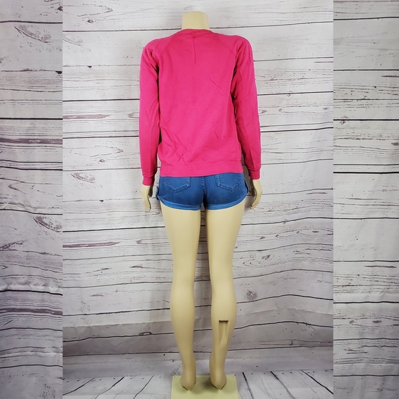 hanes her way pink medium spider web sweatshirt ( 5 for $20 ) - Picture 3 of 8